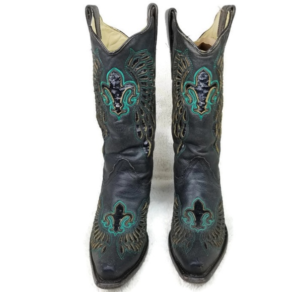 fleur de lis cowboy boots